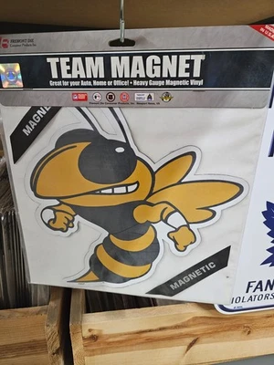 GEORGIA TECH YELLOW JACKETS  NCAA  FOOTBALL MAGNET CAR OFFICE 12 Inch Helmet NEW - Image 1 of 2