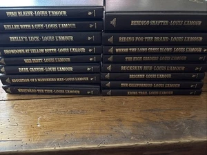 16- Louis L'amour Leatherette Book Lot of 16 - The Louis L'amour collection A - Picture 1 of 10