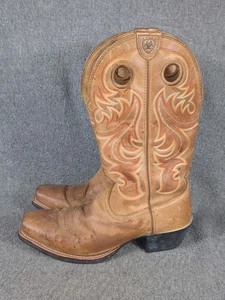 Ariat Square Toe Cowboy Western Stiefel Herren 12 D Braun Leder Arbeit 10008816 - Bild 1 von 9