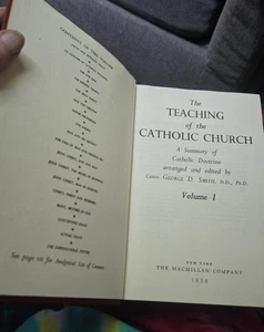 The Teaching of the Catholic Church Vol 1 George D. Smith 1950 Catholic Doctrine - Picture 1 of 18