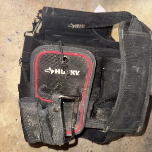 Husky Large Tool Open Tote Tool Bag Pockets Handle And Shoulder Strap - Picture 1 of 5