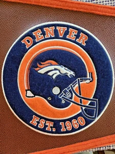 DenverBroncos Pigskin Pennant Vintage 31" Football Wool "Winning Streak" Brand - Picture 1 of 2