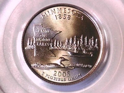 2005 D Washington State Quarter PCGS MS 68 SF Minnesota Satin Finish 73938347 - Image 1 of 3