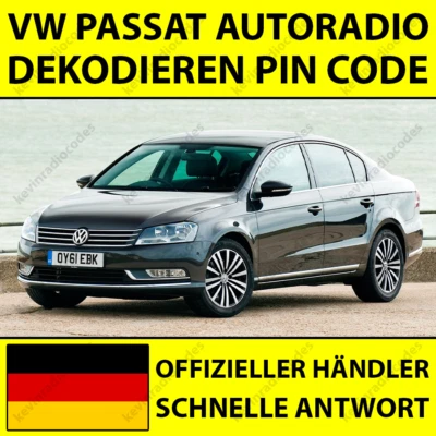 ✅VOLKSWAGEN PASSAT AUTORADIO DEKODIEREN PIN CODE FÜR ALLE MODELLE RNS RCD MFD✅ - Bild 1 von 4