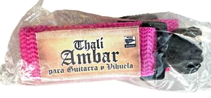 GUITAR STRAP 1 INCH WIDE FOR GUITAR OR VIHUELA ROSA WITH LITTLE HAND - Picture 1 of 2