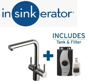 Kitchen Boiling Water In Sink Erator Livorno Hot Water Tap With Tank 3 in 1 - Picture 1 of 8