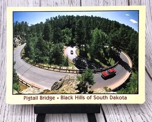 Black Hills South Dakota Pig Tail Bridge Roadway Cars  Scenic Drive Postcard - Picture 1 of 2