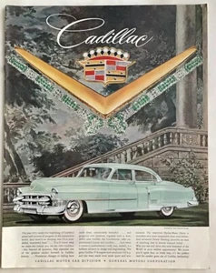 1953 magazine ad for Cadillac - light green '53 Cadillac, jeweled crest - Picture 1 of 1