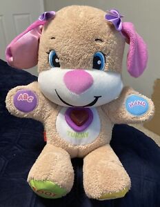Fisher-Price Laugh and Learn Smart Stages Sis Puppy Dog Interactive Plush Pink 