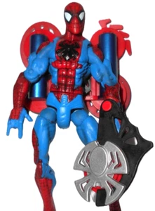 Marvel Legends Battle Action SPIDER-MAN classics ToyBiz tracer launcher COMPLETE - Picture 1 of 5
