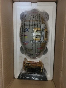 Danbury mint 50th Season NFL ceramic Superbowl football w/gold tee NIB - Picture 1 of 7