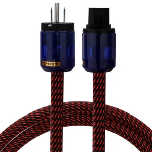 5N Audiophile HiFi OFC Power Cable W/ UK Plug Gold-Plated IEC Cord Connectors - Picture 1 of 16