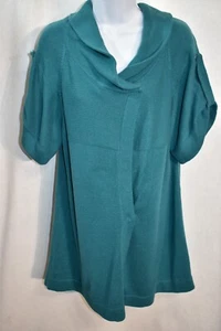 Cárdigan Suéter Coco Capers Verde Talla 1X Manga Corta Para Mujer - Imagen 1 de 7