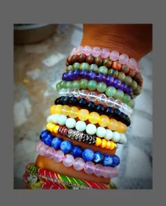 Pulseras con cuentas de piedras preciosas para hombres y mujeres amatista / amazonita / cuarzo rosa / etc. - Imagen 1 de 13