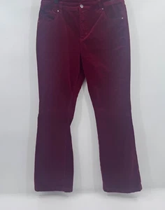 Tribal Hose Damen 14 rot Cord Bootcut Stretch hoher Bund Hippie 90er Y2K - Bild 1 von 15