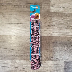 Aspen Pet  1" x 22-26" Neck Size Paracord Pink Widow Adjustable Collar, Large - Picture 1 of 8