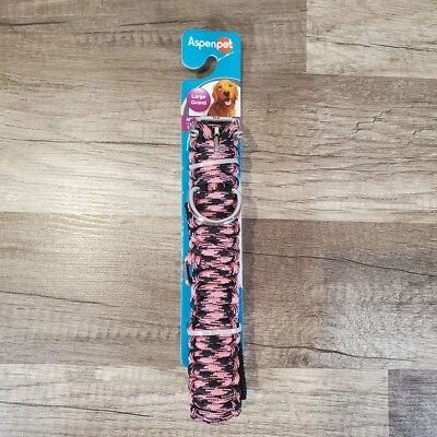 Aspen Pet  1" x 22-26" Neck Size Paracord Pink Widow Adjustable Collar, Large - Image 1 of 4