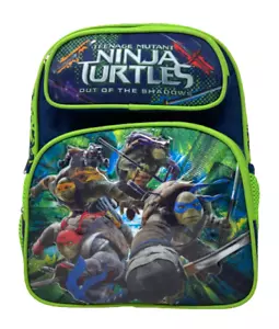 Mochila de lona pequeña TMNT Out of the Shadows 3D con apliques emergentes de 12 pulgadas 6871 nueva - Imagen 1 de 2
