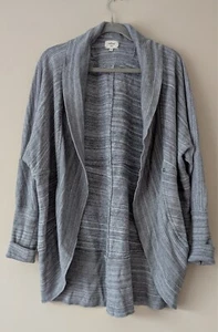 Cárdigan Suéter Aritzia Wilfred Diderot Cocoon Frente Abierto Holgado Gris Espacial L - Imagen 1 de 7