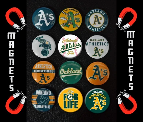 Oakland A's - 1 1/2" Inch Magnet Set (Set of 12) Cover
