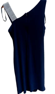 Betsy & Adam Dress One-Shoulder Navy Blue Size US 4P AU 8 - Picture 1 of 9