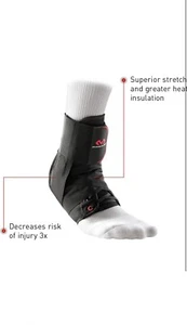 McDavid 195 Ultralight Lace-up W/ Figure 8 Straps Ankle Brace- Large Level 3 - Picture 1 of 9