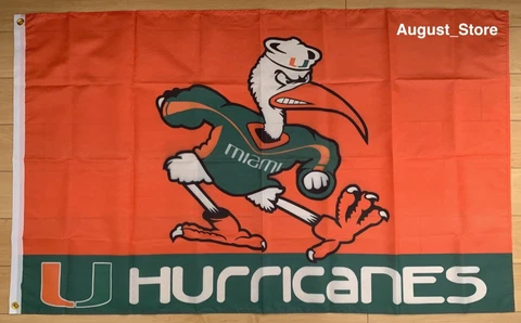 University of Miami Hurricanes 3x5 ft Flag NCAA Cover