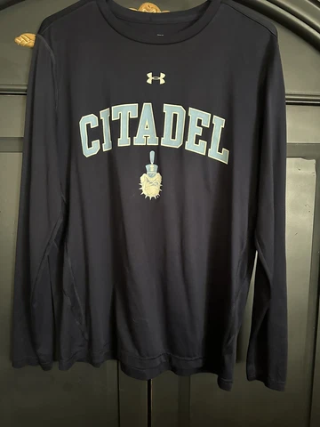 Under Armour THE CITADEL Bulldogs Navy long sleeve shirt Adult Small (d) Cover
