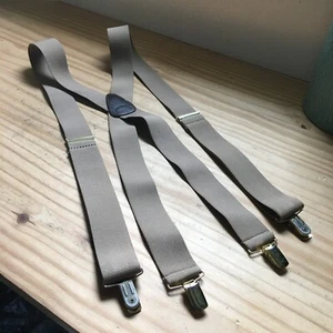 Für große und große beige elastische Hosenträger verstellbare Hosenträger + Clip Gr. XXL - Bild 1 von 6