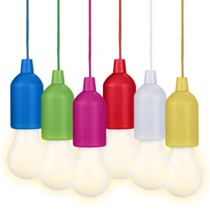 Valiant Zugkabel LED Leuchten - 6er-Pack Glühbirnen - batteriebetrieben - Bild 1 von 12