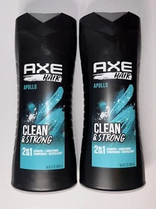 AXE Apollo Clean & Strong 2-In-1 Shampoo & Conditioner 16 fl oz Lot Of 2 - Picture 1 of 1