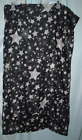 Black Gray Star Themed Polyester Infinity Scarf 19" X35"