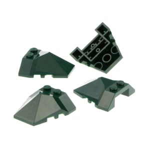 4x Lego Roof Brick 4x4x1 Dark Green Wedge Slope Exo Force 4293616 47757 - Picture 1 of 1