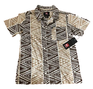 Camisa Aloha Quiksilver Hawaiana Estampado Tribal Botones Cuello Niños Talla 6 Nueva con Etiquetas - Imagen 1 de 9