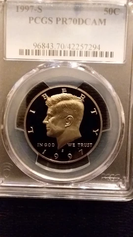1997-S CLAD JFK HALF PCGS PR70 DCAM ULTRA DEEP CAMEO DCAM / UCAM PERFECT PROOF Cover