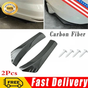 Rear Bumper Side Skirt Glossy Carbon Fiber Spoiler Lip Splitter Diffuser for BMW - Picture 1 of 6