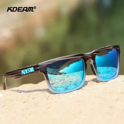 KDEAM Square Polarized Sunglasses Mens Women Photochromic Driving Glasses UV400 - Image 1 of 4