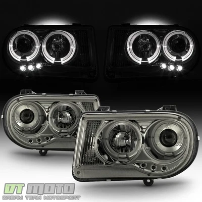 Faros proyectores LED halo izquierda+derecha para Chrysler 300C 2005-2010 Foto 1 de 4
