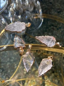 punta freccia indiana quarzo ialino cristalloterapia amuleto protezione wicca - Foto 1 di 2