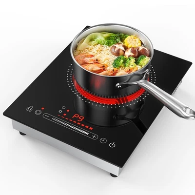 Электрическая варочная панель с одной конфоркой, электрическая плита 110 В 1800 Вт, светодиодный дисплей с... - Изображение 1 из 4