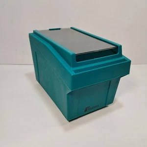 Vintage Fellowes Scatola Vassoio Porta Floppy Disk da 3,5 Pollici, Teal - Foto 1 di 6
