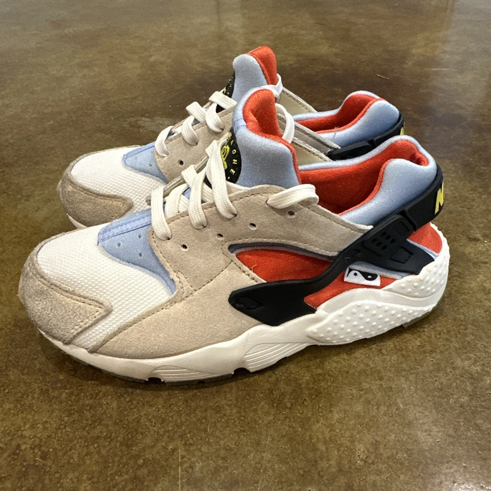 Niños Nike Huarache Run Yin Yang Azul Gris Rojo Negro DV2197-700 Talla 1Y 2021 Foto 1 de 4