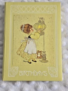 Vintage Book Birthdays Anniversaries Yellow Record Dates Notes Lists Victorian - Picture 1 of 18