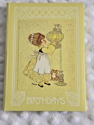 Vintage Book Birthdays Anniversaries Yellow Record Dates Notes Lists Victorian  - Image 1 of 4