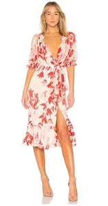 Saloni Olivia Dress Rainbow Coral Size 6 BNWT - Picture 1 of 11