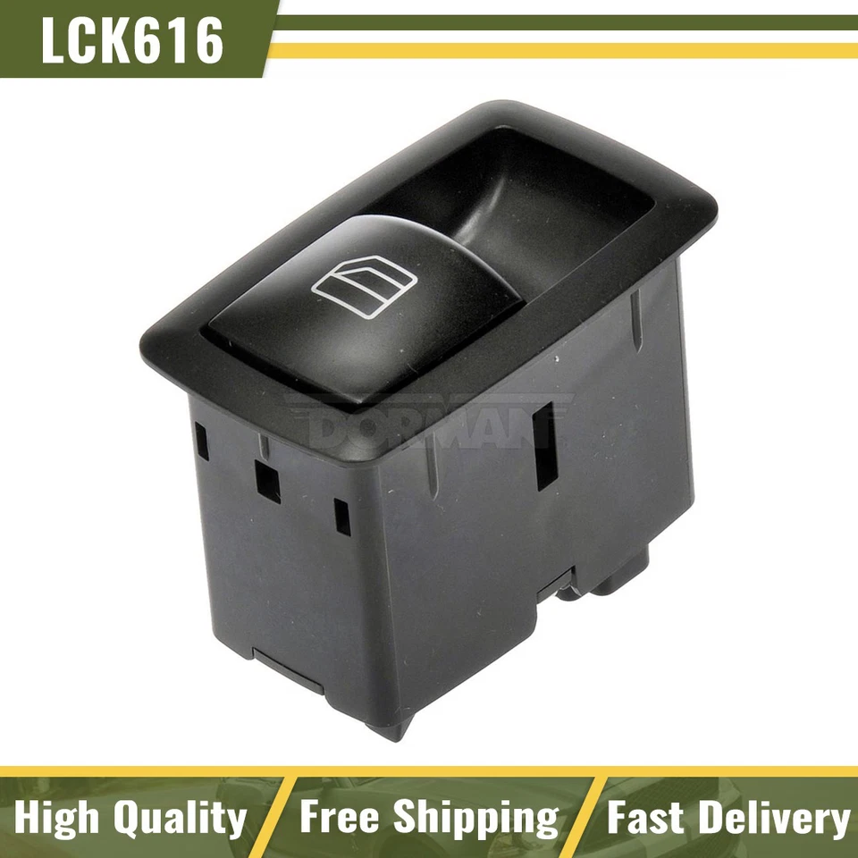 Interruptor de ventana eléctrica delantera o trasera Dorman o lateral negro para Mercedes Benz Foto 1 de 4