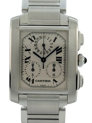 Cartier 28mm Hombre Tank Francaise Chronoflex Cronógrafo SS ¡Reloj! Ref: 2303! Foto 1 de 4