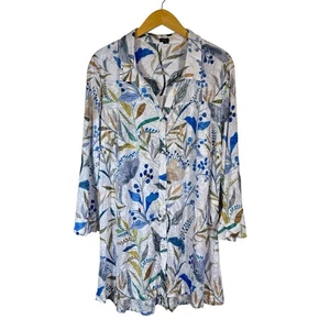 Shana Tunika Top Druckknopf Blumenmuster Freizeit skurril Spaß Damen XXL künstlerisch - Bild 1 von 9