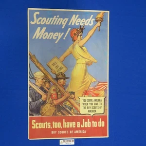 Boy Scout Original WWII Scouts Too Have A Job To Do Poster Schuyler 257C2 - Picture 1 of 5