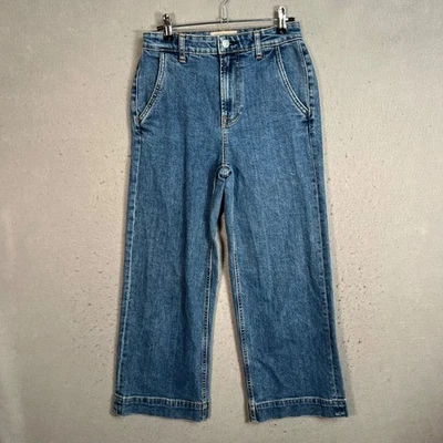 Everlane 女式阔腿牛仔裤 27 码棉混纺蓝色牛仔布 — 第 1/4 张图片